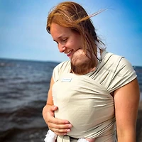Stretchy Mint-Fibre Baby Wrap – Sand