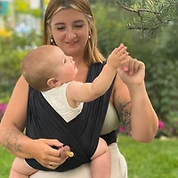 Snüg Baby Wrap In Mint Fiber - Black