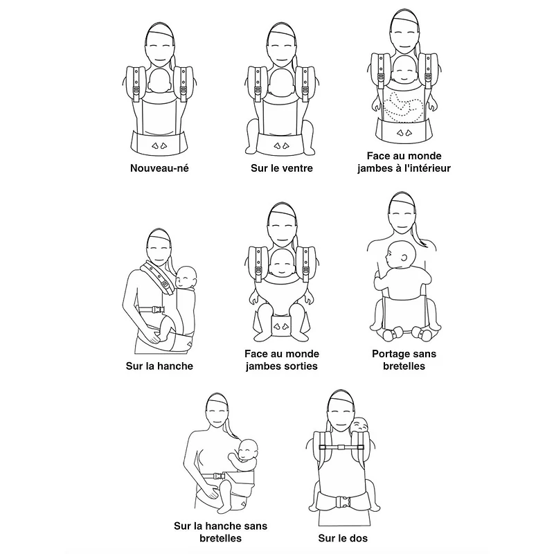 EvöAir Baby Carrier 0-36months - Black