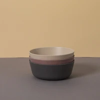 Bamboo Bowl 3-pack - Fog/Beet/Ocean