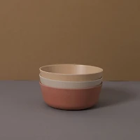 Bamboo Bowl 3-pack - Fog/Rye/Brick