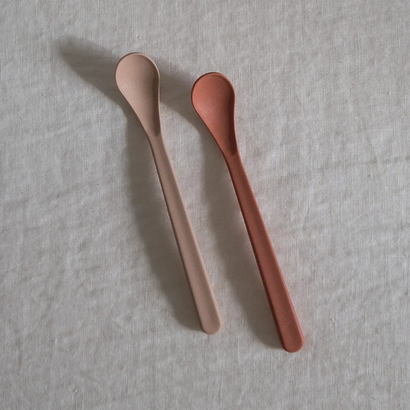 Bamboo Toddler Spoon 3-pack - Fog/Rye/Brick