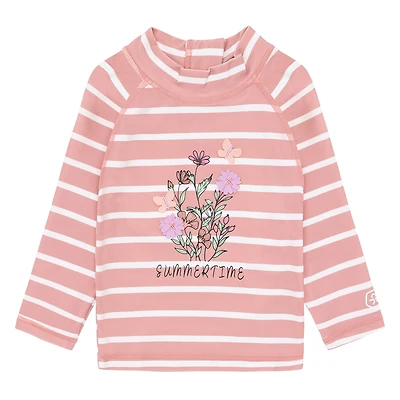 Stripe Flower Rashguard 9-18m