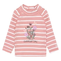 Stripe Flower Rashguard 9-18m
