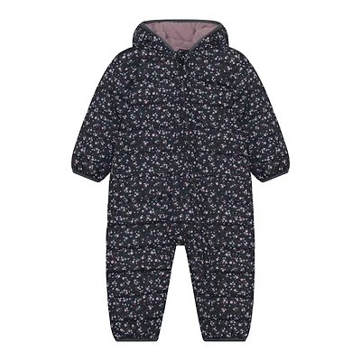 Habit de Neige Matelassé Fleurs 3-24mois