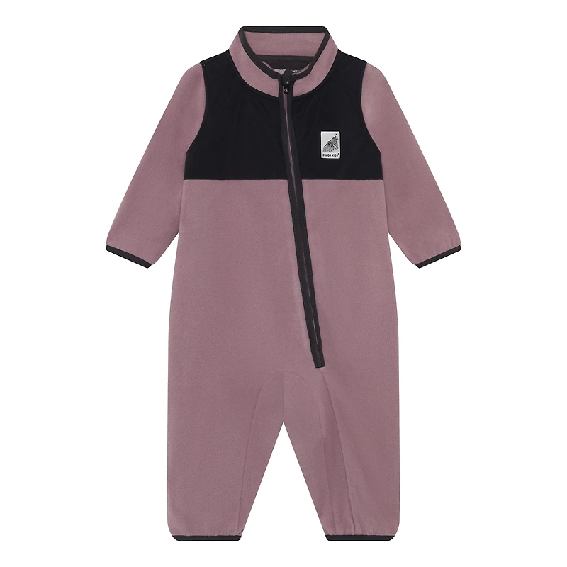 Pink Fleece Suit 9-24m