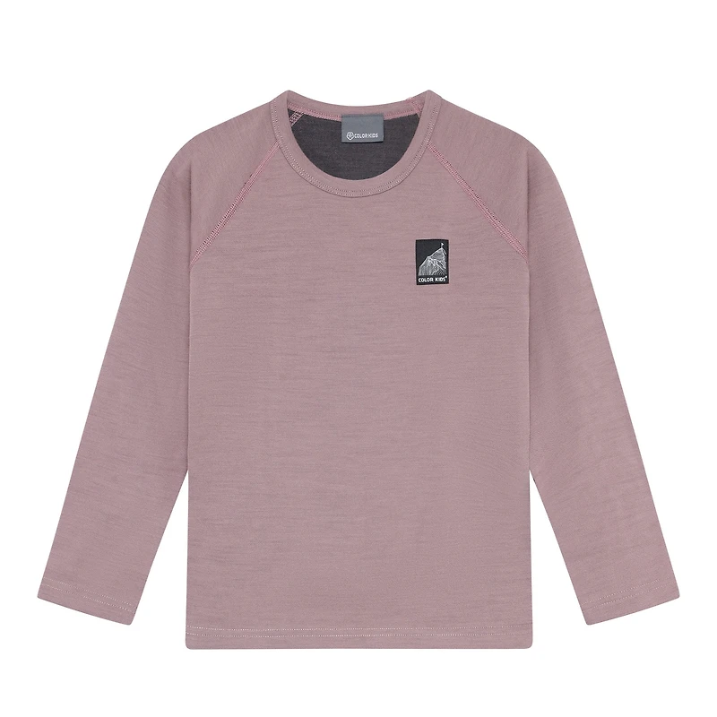 Ensemble Thermal Merino Rose 4-10ans