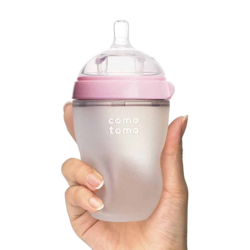 Squeezable Natural Flowing Bottle 8oz - Pink