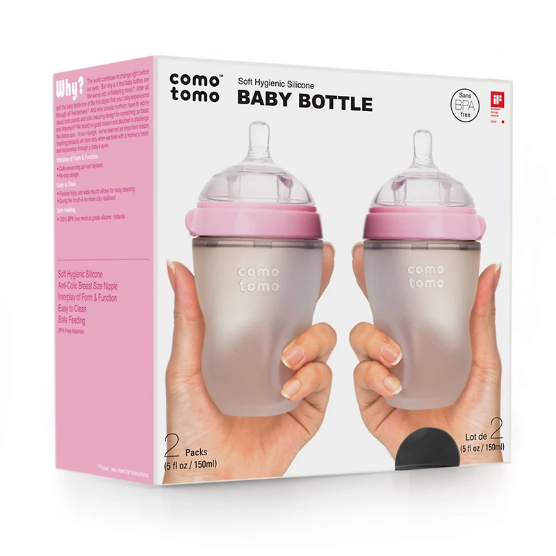 Biberon Souple à Flot Naturel Prévention des Coliques 250ml Ensemble de 2