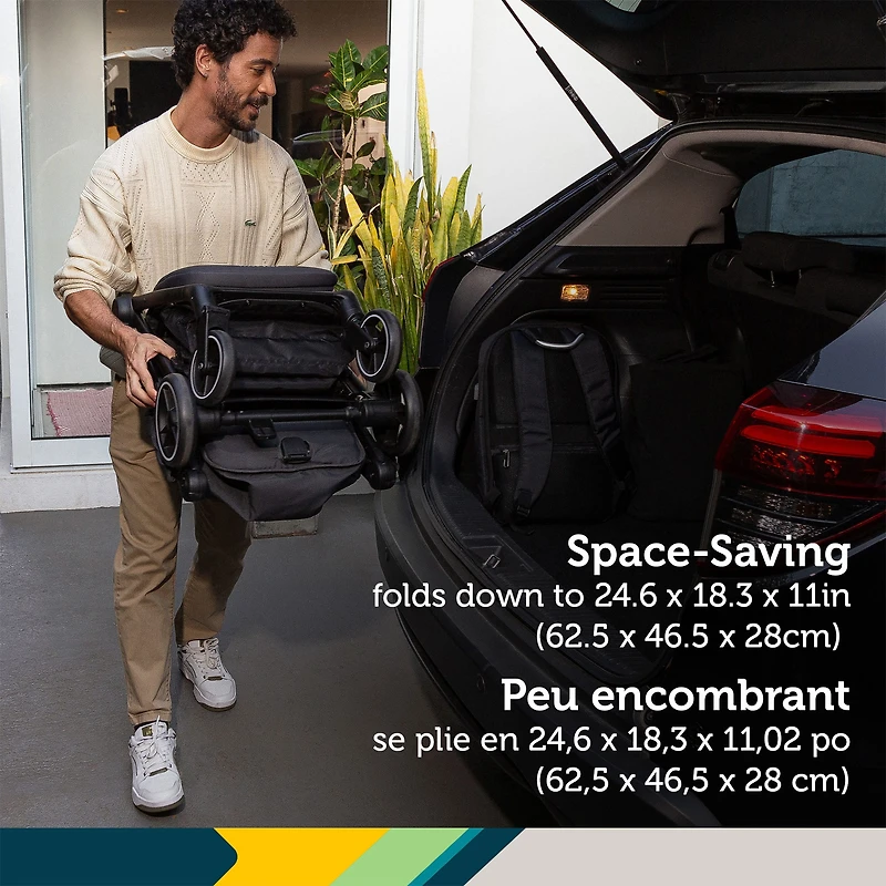 Spark Plus Compact Auto-Fold Stroller - Mineral Graphite