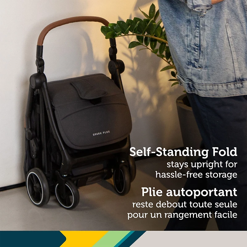 Spark Plus Compact Auto-Fold Stroller - Mineral Graphite