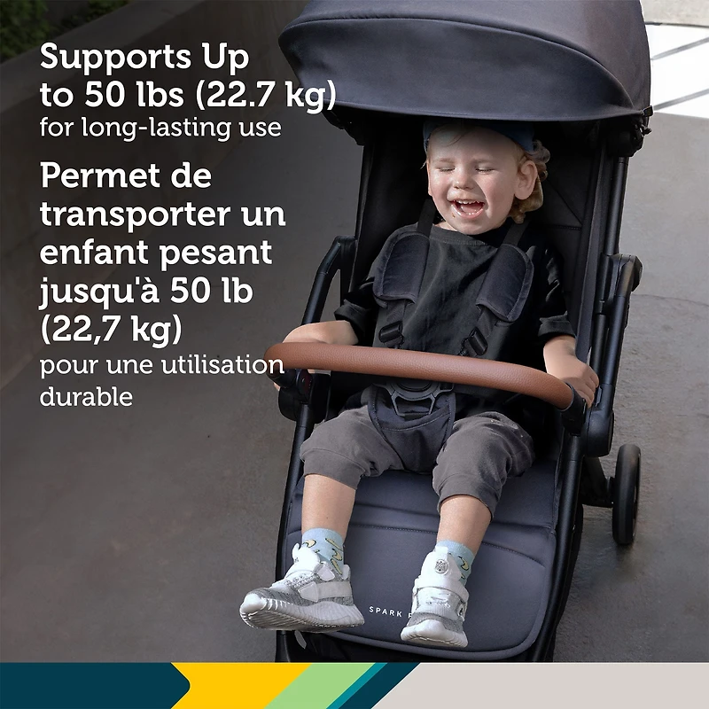 Spark Plus Compact Auto-Fold Stroller - Mineral Graphite