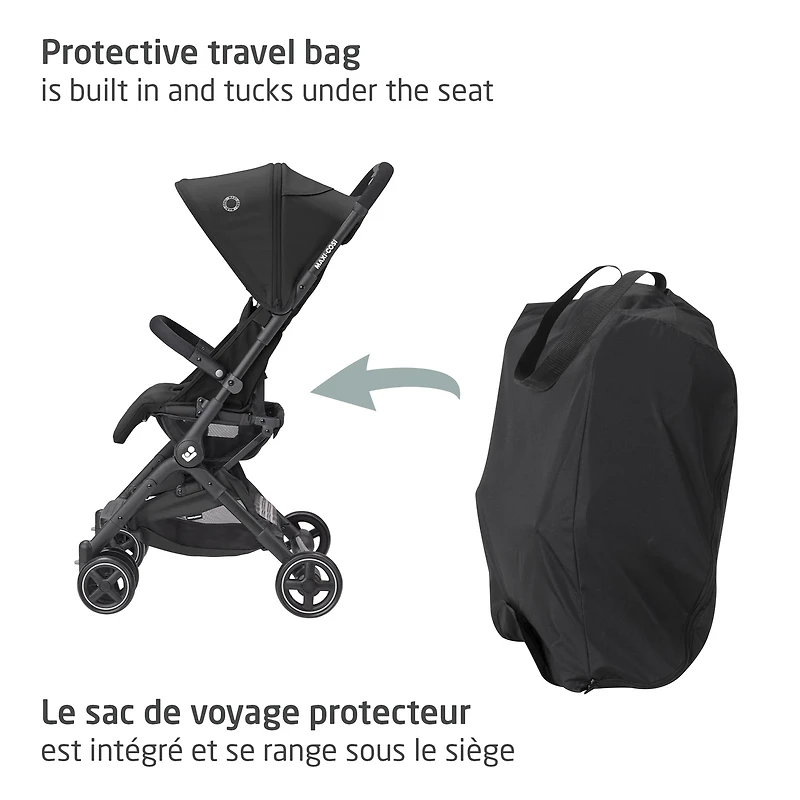 Lara Ultracompact Stroller - Essential Black