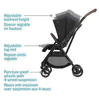 Poussette Ultra Compacte Leona - Essentiel Noir