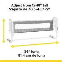 Barrière de Lit Dessus de Matelas - Gris
