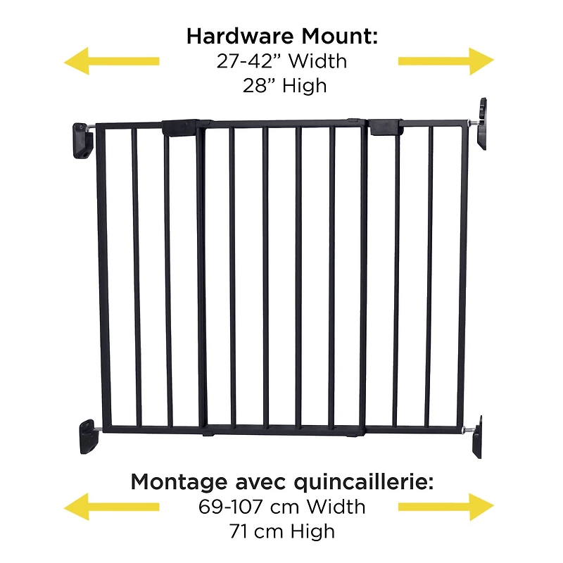 Top of Stairs Expanding Metal Gate - Black