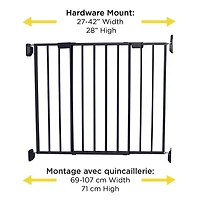 Top of Stairs Expanding Metal Gate - Black