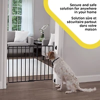 Barrière en métal extensible Haut des escaliers - Noir