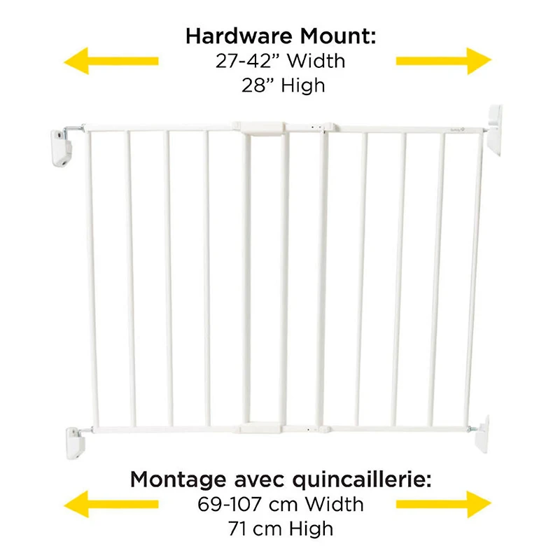 Top of Stairs Expanding Metal Gate - White