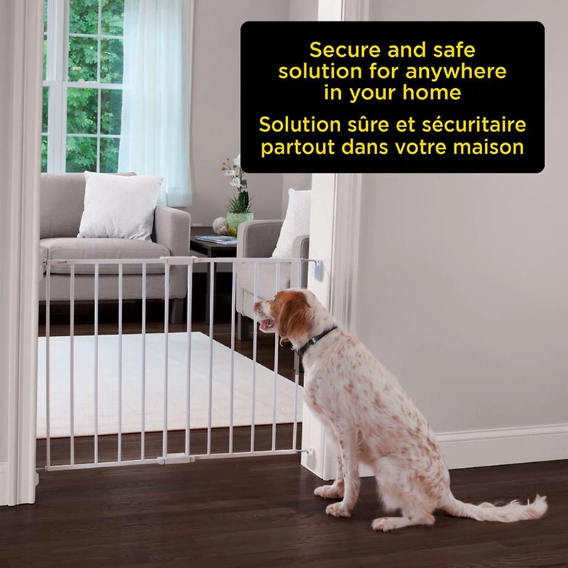 Top of Stairs Expanding Metal Gate - White