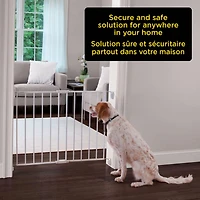 Top of Stairs Expanding Metal Gate - White