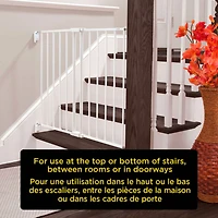 Top of Stairs Expanding Metal Gate - White