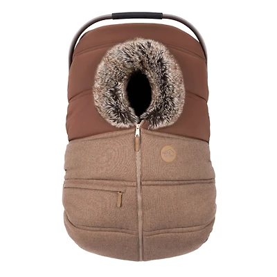 Winter Car Seat Cover - Wool Collection - Chocolate