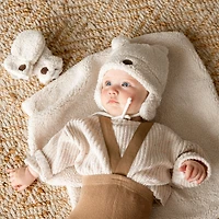 Coffret Cadeau Ourson Sherpa pour bébé - 4 accessoires