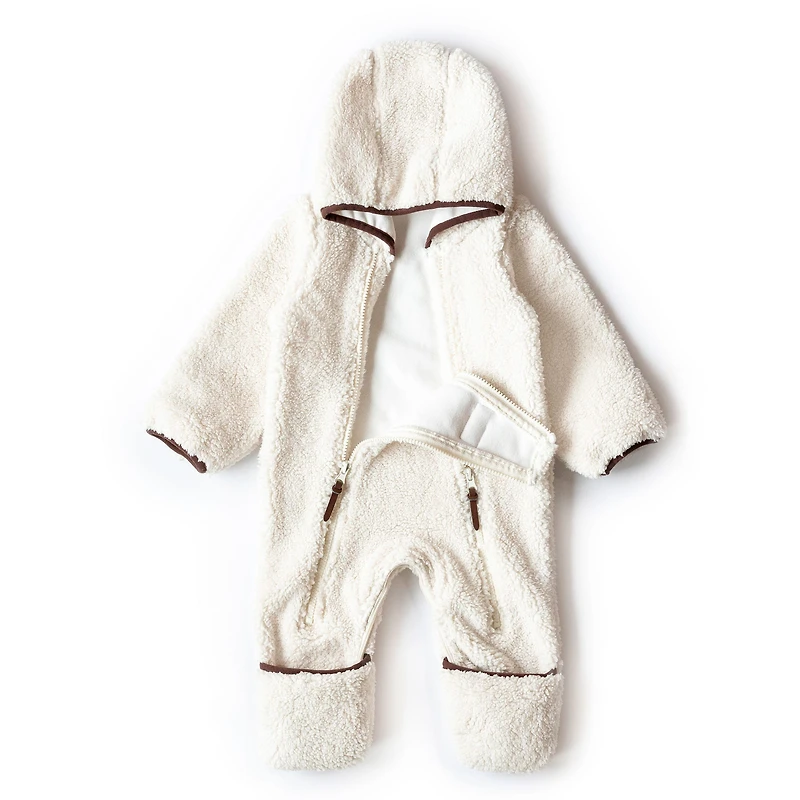 Cream Sherpa One Piece 3-6m