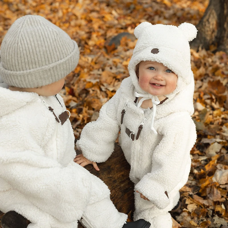 Cream Sherpa One Piece 3-6m
