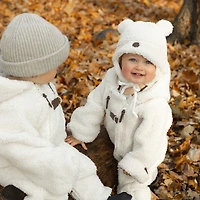 Cream Sherpa One Piece 3-6m