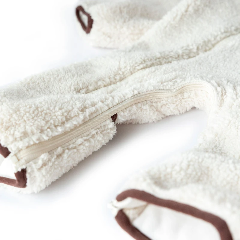 Cream Sherpa One Piece 3-6m