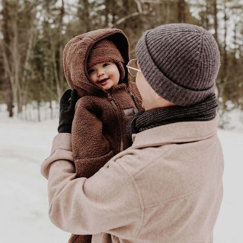 Brown Sherpa One Piece 3-6m