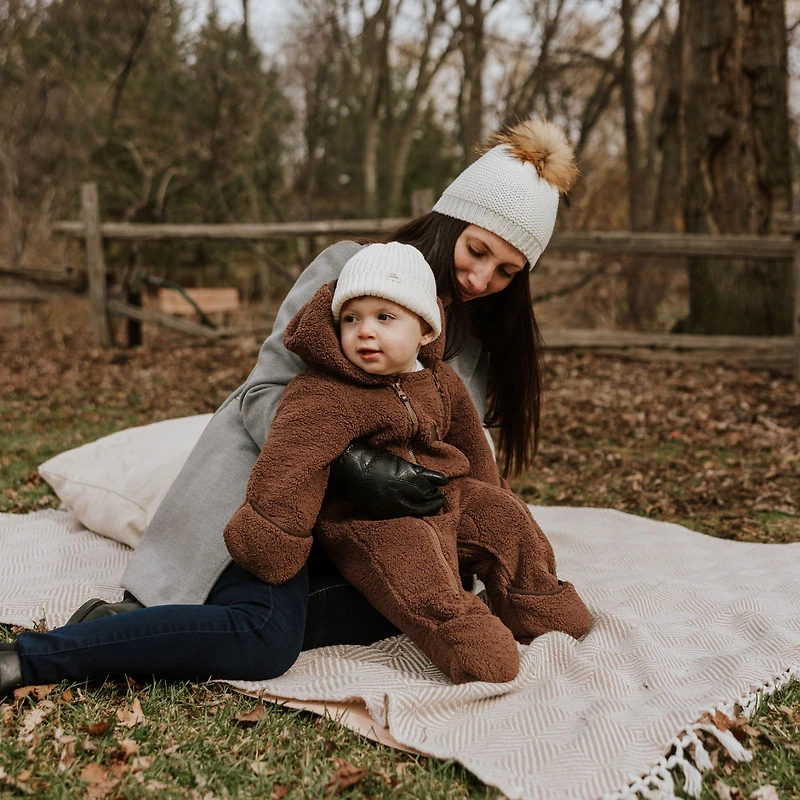 Brown Sherpa One Piece 3-6m