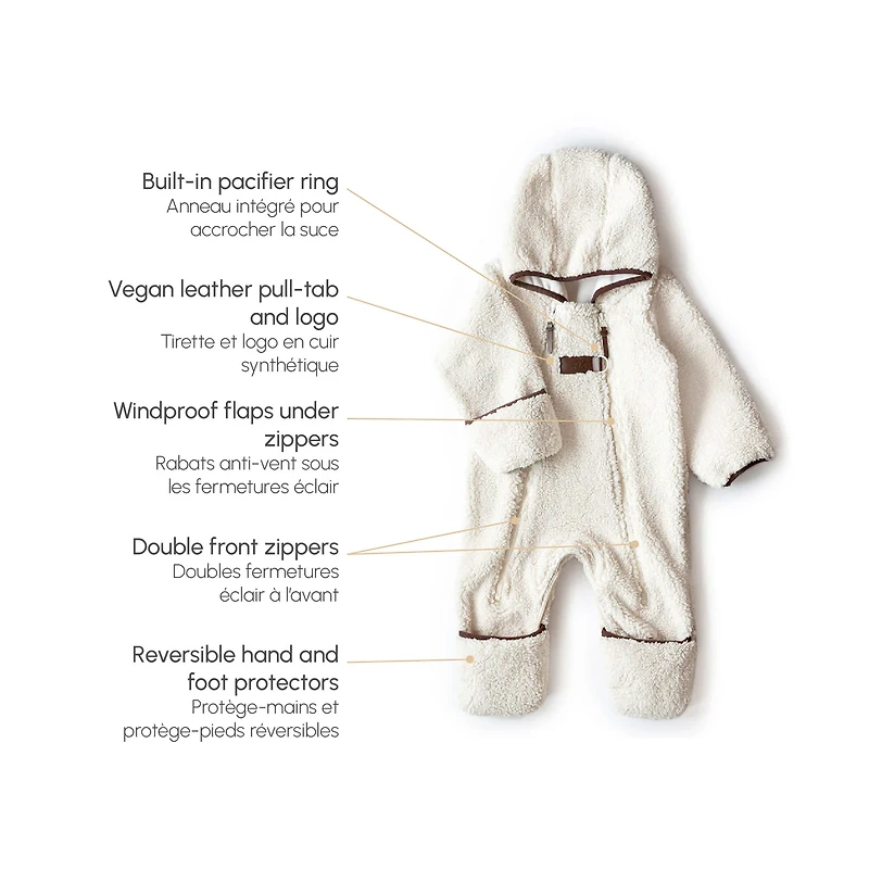 Brown Sherpa One Piece 3-6m