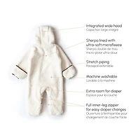 Brown Sherpa One-piece 12-18m