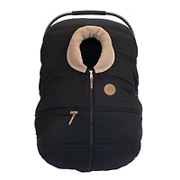 Housse 3 saisons pour siège d'auto avec 2 cols interchangeables - Onyx
