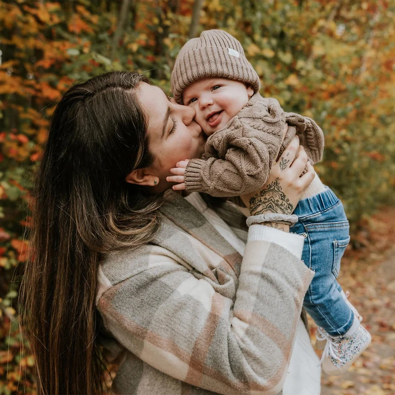 Rib Beanie 0-6m- Taupe