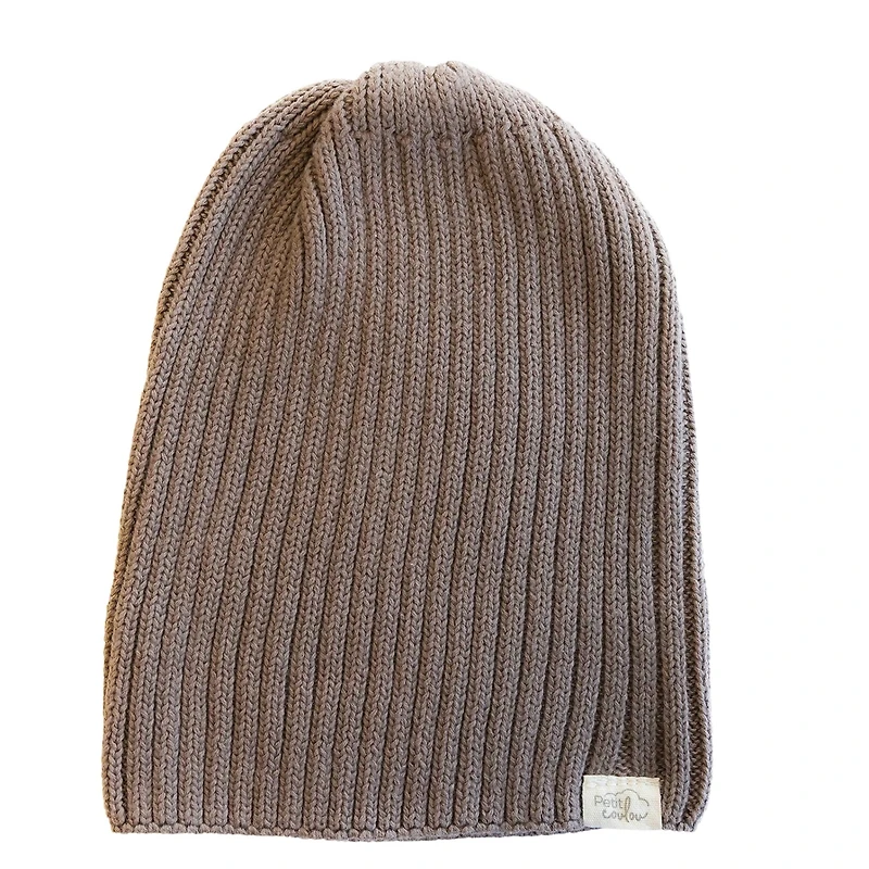 Rib Beanie 0-6m- Taupe