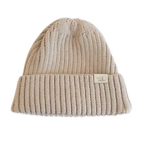 Rib Beanie 0-6m -Beige