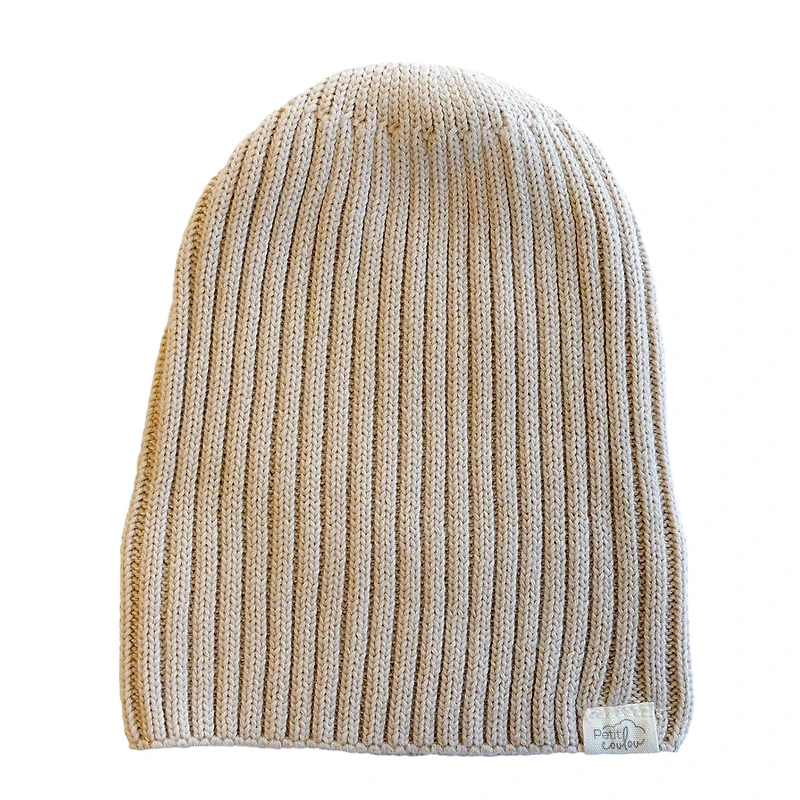 Rib Beanie 0-6m -Beige