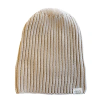 Rib Beanie 0-6m -Beige