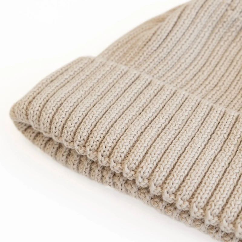 Rib Beanie 0-6m -Beige