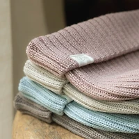 Rib Beanie 0-6m - Blue