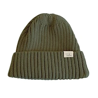 Kaki Rib Beanie 0-12mois