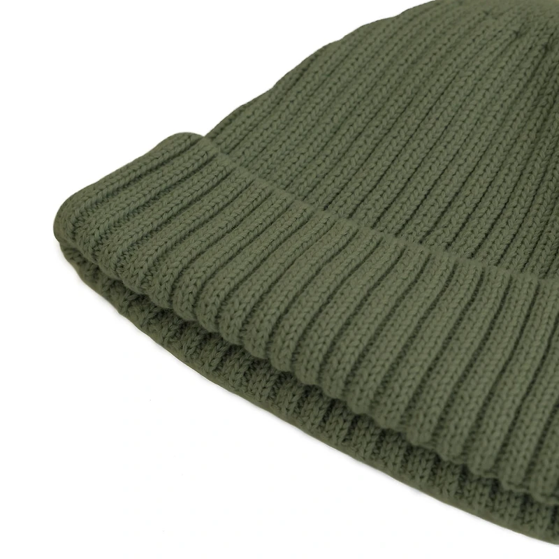 Kaki Rib Beanie 0-12mois
