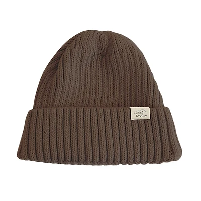 Brown Rib Beanie 0-6mois
