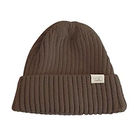Brown Rib Beanie 0-6mois