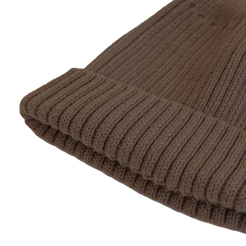 Brown Rib Beanie 0-6mois