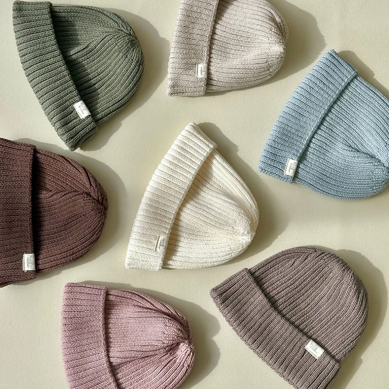 Brown Rib Beanie 1-3y